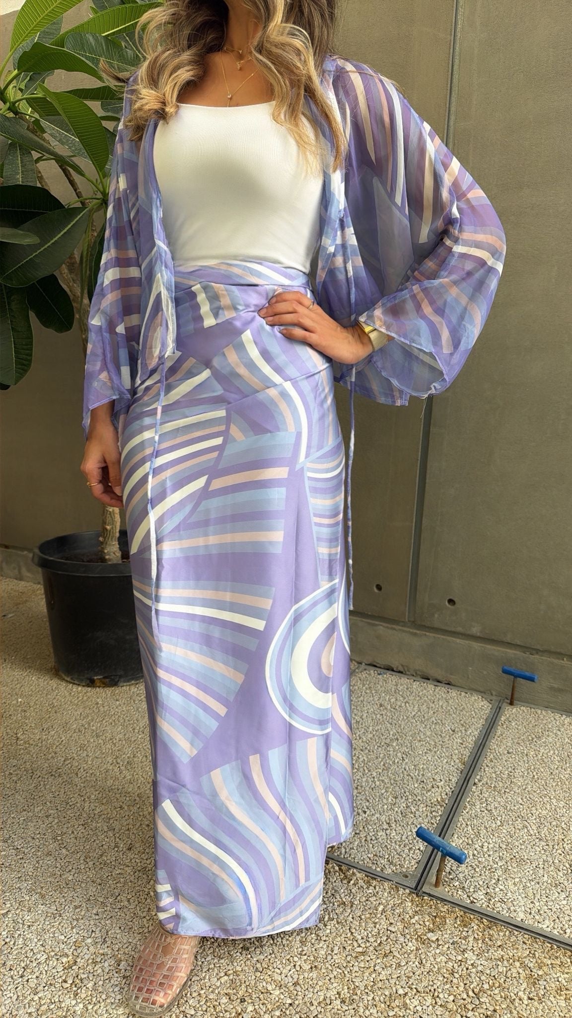 Jacket with skirt set