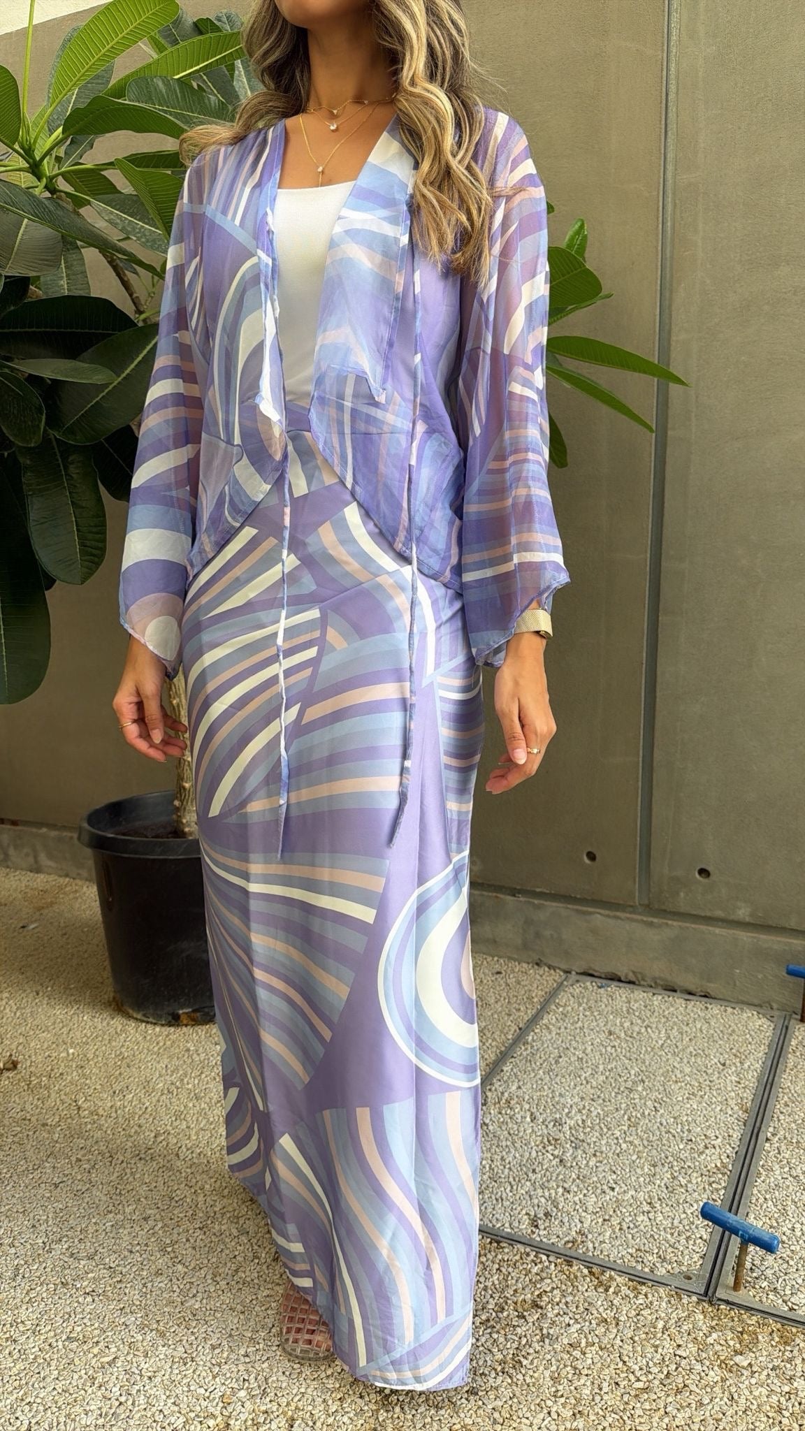Jacket with skirt set